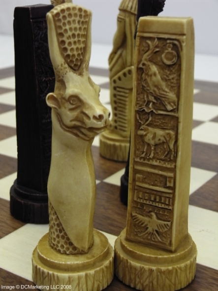 Egyptian Plain Theme Chess Set 